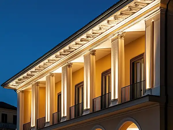 villa facade lighting design