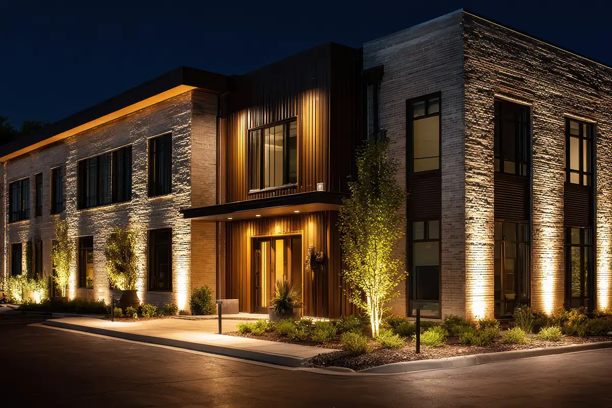 villa facade lighting design